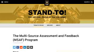 U.S. Army STAND-TO! | The Multi-Source Assessment and Feedback ...