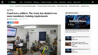Good news, soldiers: The Army has slashed even more mandatory ...