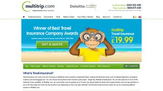 Winner of 'Best Travel Insurance Company' Awards | Multitrip.com UK