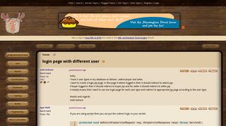 login page with different user (JSP forum at Coderanch)