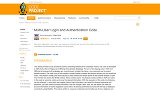Multi-User Login and Authentication Code - CodeProject