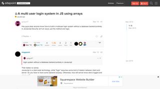 A multi user login system in JS using arrays - JavaScript - The ...