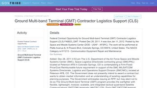 Federal Contract Opportunity: Ground Multi-band Terminal (GMT ...
