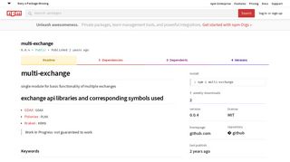 multi-exchange - npm