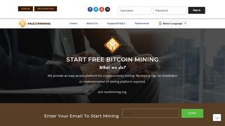 Start Free Bitcoin Mining on MultiMining site-Multimining.org
