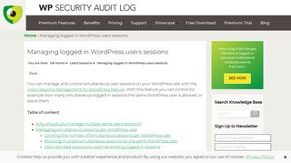 Manage Simultaneous WordPress Users Sessions | WP Security Audit ...