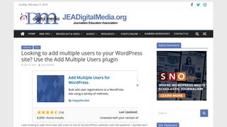 Looking to add multiple users to your Wordpress site? Use the Add ...