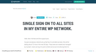 Single Sign On to all sites in my entire WP Network. - WPMU Dev