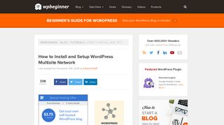 How to Install and Setup WordPress Multisite Network - WPBeginner