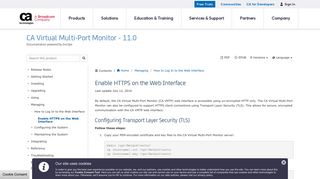Enable HTTPS on the Web Interface - CA Virtual Multi-Port Monitor ...