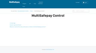 Multisafepay: MultiSafepay Control