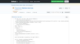 Mathletics Hack Code · GitHub