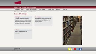 Books & Catalogue - Memorial University Libraries