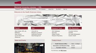 HSL - Memorial University Libraries