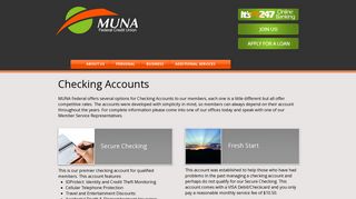MUNA Federal Credit Union - Checking