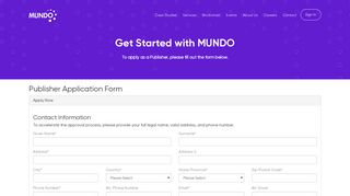 MUNDO for Publishers - MUNDO Media