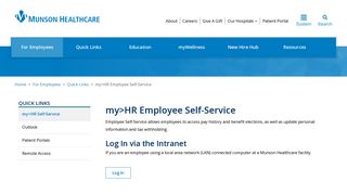 my>HR Employee Self-Service | For Employees | Munson Healthcare ...