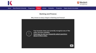 Banking and Finance - Murdoch University Bachelor's Degrees