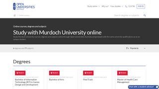 Study online with Murdoch University