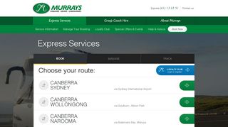 Murrays Online Booking - Murrays Coaches