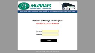 Murrays Driver Online - Driver Login - Murrays Coaches