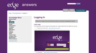 edge Answers Logging In