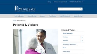 Patients & Visitors | MUSC Health | Charleston, SC