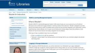 Moodle for Instructors - MUSC Library - Guides at Medical University of ...