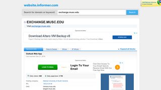 exchange.musc.edu at WI. Outlook Web App - Website Informer