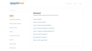 My Musclefood Account