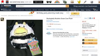 Amazon.com: Mushabelly Mushkin Sosie Cow Plush: Toys & Games