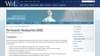 The Generals' Headquarters (GHQ) : Washington and Lee University