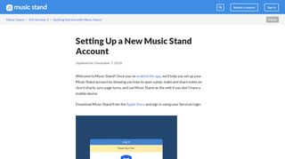 Setting Up a New Music Stand Account – Music Stand