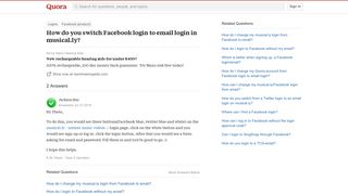 How to switch Facebook login to email login in musical.ly - Quora