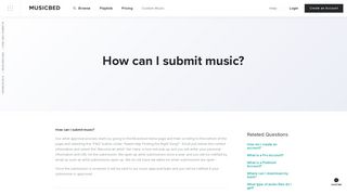 How can I submit music? | Music Licensing | Musicbed