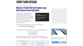Musician's Friend Credit Card Payment, Login, and Customer Service ...