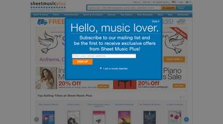 Sheet Music Plus: Over 1,000,000 Print & Digital Sheet Music Titles