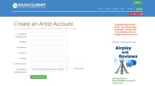 MusicSUBMIT | Internet Music Promotion | RadioAirplay Artists Create ...