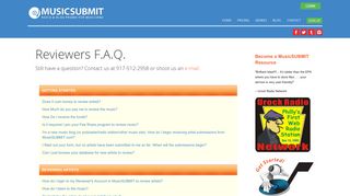 MusicSUBMIT | Internet Music Promotion | Reviewer FAQs