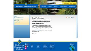 User Email Preferences - Muskegon Community College