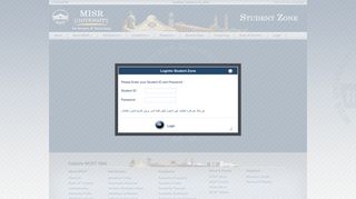 Login Click Here - Misr University for Science & Technology - MUST