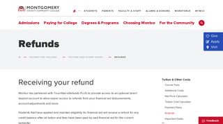 Refunds - Tuition and Other Costs - Montgomery County Community ...