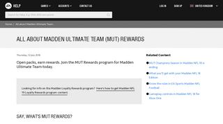 All about Madden Ultimate Team (MUT) Rewards - EA Help