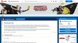 Mut Rewards Tips : MaddenUltimateTeam - Reddit