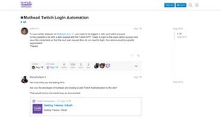 Muthead Twitch Login Automation - API - Twitch Developer Forums