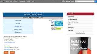 Mutual Credit Union - Vicksburg, MS - Credit Unions Online