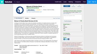 Mutual of Omaha Bank Reviews - WalletHub