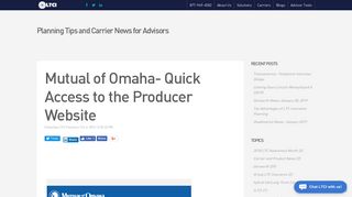 Mutual of Omaha- Quick Access to the Producer Website - LTCI Partners