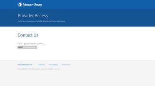 Mutual of Omaha's Health Care Provider Access - Contact Us