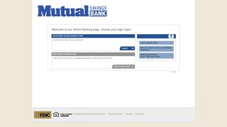 Login - Mutual Savings Bank Online Banking